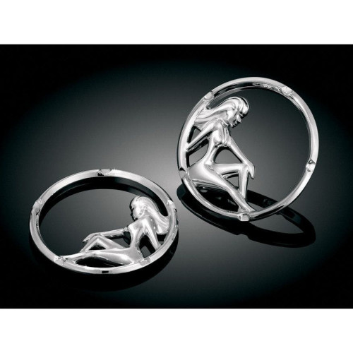 PartzBiz HD: 4412596-Kuryakyn Chrome 2" Chauvinist Ring Gauge Bezels for Harley Models 86-13 | 3784