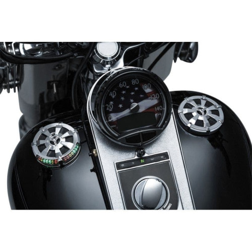 PartzBiz HD: 4412566-Kuryakyn Chrome Alley Cat LED Fuel & Battery Gauge for Harley 96-16 FL FX XL | 7381 PartzBiz HD: 4412566-Kuryakyn Chrome Alley Cat LED Fuel & Battery Gauge for Harley 96-16 FL FX XL | 7381