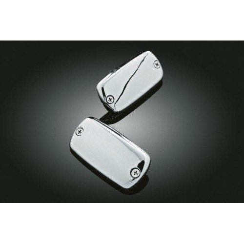 PartzBiz HD: 4412544-Kuryakyn 7800 Chrome Brake Master Cylinder Reservoir Covers (pr) Gold Wing VTX F6B