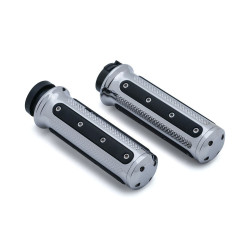 PartzBiz HD KA6122 - Kuryakyn Chrome Heavy Industries Hand Grips Harley w/ Electronic Throttle | 6122 PartzBiz HD KA6122 - Kuryakyn Chrome Heavy Industries Hand Grips Harley w/ Electronic Throttle | 6122