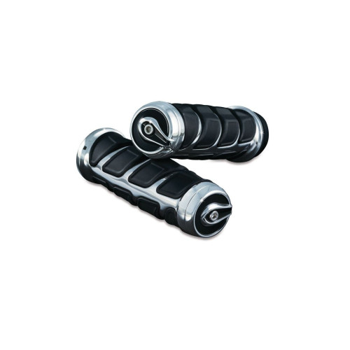 PartzBiz HD: 4412514-Kuryakyn 6367 Chrome Kinetic Grips 7/8" Handlebars Universal Honda Indian Yamaha PartzBiz HD: 4412514-Kuryakyn 6367 Chrome Kinetic Grips 7/8" Handlebars Universal Honda Indian Yamaha