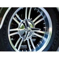 PartzBiz HD KA1243 - Kuryakyn Chrome Knock-Off Center Caps for Trikes | 1243