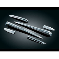 PartzBiz HD KA8645 - Kuryakyn 8645 Chrome Side Cover & Saddlebag Accents (6pc.) 93-08 Harley FLH/T