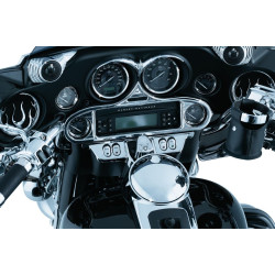 PartzBiz HD KA7746 - Kuryakyn Chrome Speedometer Gauge Brow Bezel สำหรับ Harley FLH 96-13 | 7746