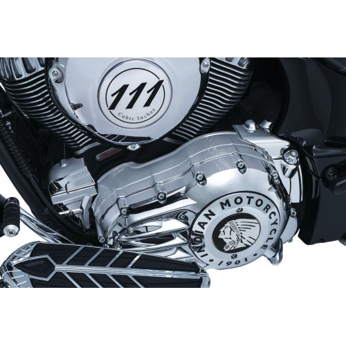 PartzBiz HD: 4412405-Kuryakyn Chrome Starter End Cover for Indian Models 14-17 Excluding Scout