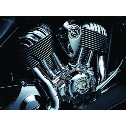PartzBiz HD KA5641 - Kuryakyn Chrome Tappet Block Accents สำหรับ Indain 2014 - 5641