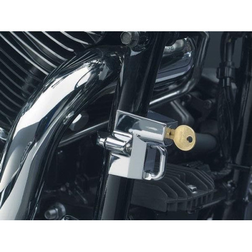 PartzBiz HD: 4412360-Kuryakyn Chrome Universal Helmet Lock for 7/8 to 1-1/4" Frame Rails | 4220 PartzBiz HD: 4412360-Kuryakyn Chrome Universal Helmet Lock for 7/8 to 1-1/4" Frame Rails | 4220