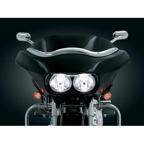 PartzBiz HD: 4412363-Kuryakyn 1370 Chrome Windshield Trim for Harley Road Glide FLTR '98-'13