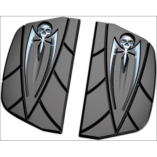 PartzBiz HD: 4412371-Kuryakyn Chrome Zombie Inserts for Harley D-Shaped Passenger Boards 4572 PartzBiz HD: 4412371-Kuryakyn Chrome Zombie Inserts for Harley D-Shaped Passenger Boards 4572