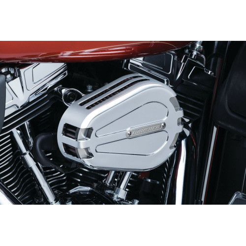 PartzBiz HD: 4412340-Kuryakyn Crusher 9935 Chrome  Maverick Air Cleaner Intake Filter Harley FL 17-Up