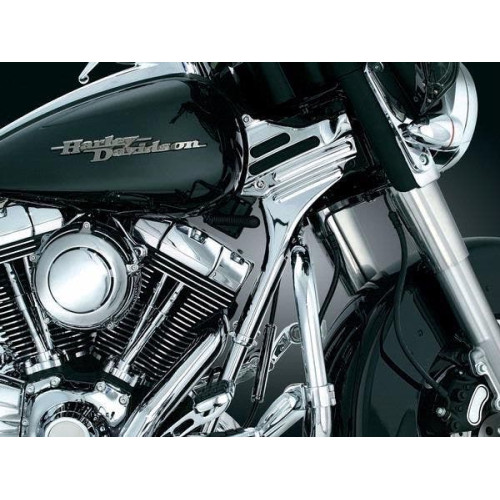 PartzBiz HD: 4412315-Kuryakyn Deluxe Neck Covers; Chrome | 7866 PartzBiz HD: 4412315-Kuryakyn Deluxe Neck Covers; Chrome | 7866