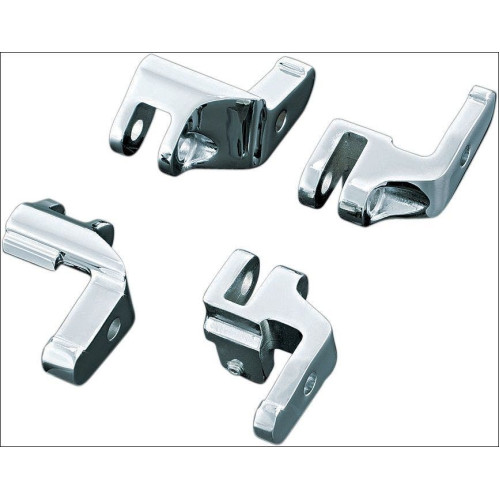 PartzBiz HD: 4412273-Kuryakyn Chrome Driver Floorboard Relocation Brackets Harley FL 1" Forward & Out | 4588