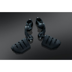 PartzBiz HD KA7583 - Kuryakyn Black Tall Rider Tour Tech Cruise 1/4 ” Mounts (สั้น) 4 ” Trident Pegs | 7583