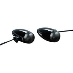 PartzBiz HD KA2504 - Kuryakyn Gloss Black Amber L.E.D. Mini Bullets Turn Signals (pr) for Harley | 2504 PartzBiz HD KA2504 - Kuryakyn Gloss Black Amber L.E.D. Mini Bullets Turn Signals (pr) for Harley | 2504