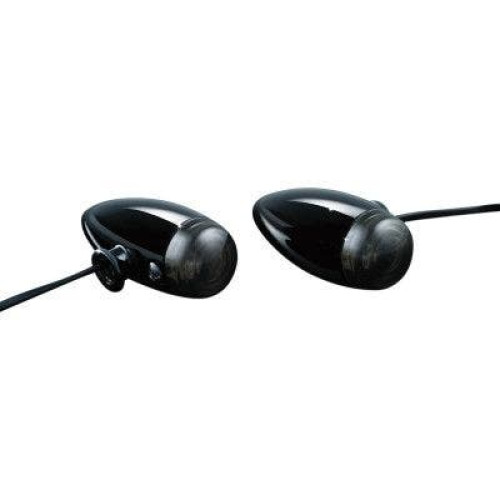 PartzBiz HD: 4412230-Kuryakyn Gloss Black Amber L.E.D. Mini Bullets Turn Signals (pr) for Harley | 2504 PartzBiz HD: 4412230-Kuryakyn Gloss Black Amber L.E.D. Mini Bullets Turn Signals (pr) for Harley | 2504