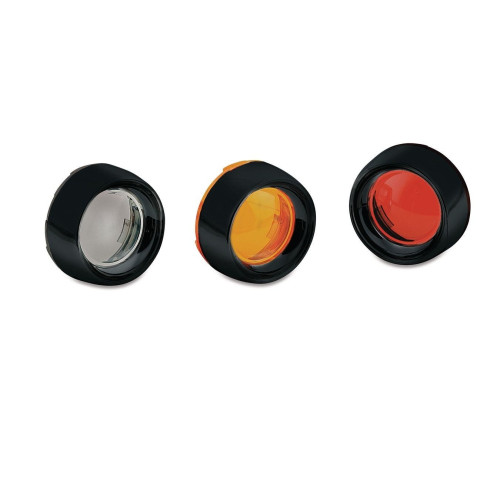 PartzBiz HD: 4412235-Kuryakyn 5480 Black Deep Dish Bullet Turn Signal Bezels Smoke Lens Harley PartzBiz HD: 4412235-Kuryakyn 5480 Black Deep Dish Bullet Turn Signal Bezels Smoke Lens Harley