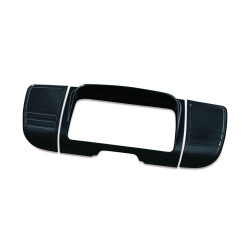 PartzBiz HD KA7299 - Kuryakyn Gloss Black Deluxe Tri-Line Stereo Trim สำหรับ Harley Touring & Trike 14-17