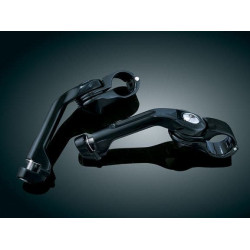 PartzBiz HD KA7575 - Kuryakyn Black Avg Rider Tour Tech Cruise Peg Mounts (ยาว) 6” สำหรับ 1-1/4” Bar | 7575