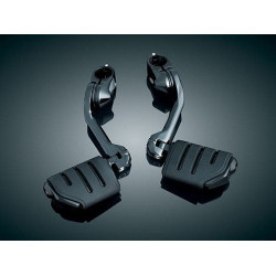 PartzBiz HD KA7584 - Kuryakyn Black Avg Rider Tour Tech Cruise 1/4 ” Mounts Long 6 ” Trident Pegs | 7584