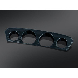 PartzBiz HD KA7285 - Kuryakyn Gloss Black Tri-Line Gauge Trim สำหรับ Harley '14-'17 Touring & Trike