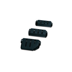 PartzBiz HD KA7567 - Kuryakyn 7567 Gloss Black Trident Dually ISO-Pegs without Adapters Universal Fitment