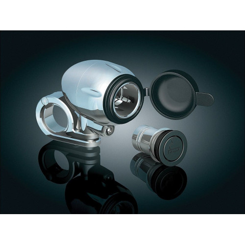 PartzBiz HD: 4412181-Kuryakyn Chrome Handlebar Electrical Power Point Device Charger with 1" Clamp PartzBiz HD: 4412181-Kuryakyn Chrome Handlebar Electrical Power Point Device Charger with 1" Clamp