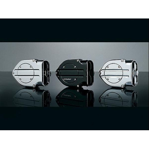 PartzBiz HD: 4412149-Kuryakyn Chrome Hyperchargers With Blood Groove Chrome Trap Doors (ea) | 9983 PartzBiz HD: 4412149-Kuryakyn Chrome Hyperchargers With Blood Groove Chrome Trap Doors (ea) | 9983