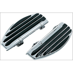 PartzBiz HD KA7905 - Kuryakyn Chrome Driver ด้านหน้าบอร์ด ISO-Floorboards สำหรับ Harley FLH FLST FLD | 7905