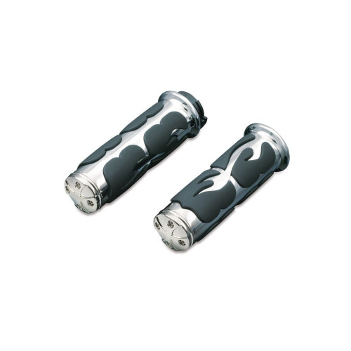 PartzBiz HD: 4412162-Kuryakyn 6261 Chrome ISO-Flame Grips Kawasaki Suzuki Victory & Yamaha PartzBiz HD: 4412162-Kuryakyn 6261 Chrome ISO-Flame Grips Kawasaki Suzuki Victory & Yamaha