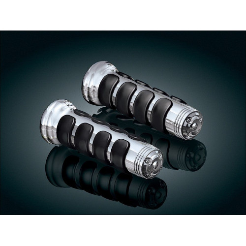 PartzBiz HD: 4412122-Kuryakyn Chrome ISO-Grips for '06-'15 GL1800 & F6B with Heated Grips | 6183 PartzBiz HD: 4412122-Kuryakyn Chrome ISO-Grips for '06-'15 GL1800 & F6B with Heated Grips | 6183