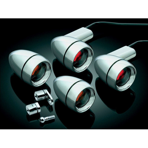 PartzBiz HD: 4412091-Kuryakyn Chrome Late Style Turn Signal Kit Harley Softail Sportster & Dyna 91-07 PartzBiz HD: 4412091-Kuryakyn Chrome Late Style Turn Signal Kit Harley Softail Sportster & Dyna 91-07