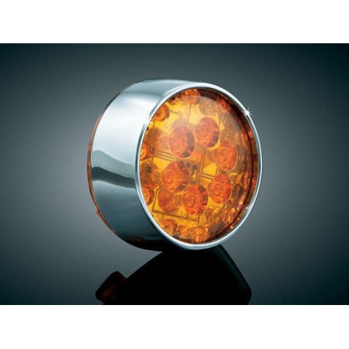 PartzBiz HD: 4412095-Kuryakyn L.E.D. Front Turn Signal Inserts Bullet Style Amber | 5442 PartzBiz HD: 4412095-Kuryakyn L.E.D. Front Turn Signal Inserts Bullet Style Amber | 5442