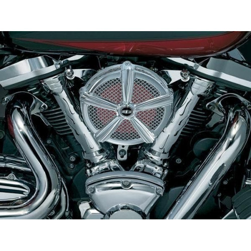 PartzBiz HD: 4412050-Kuryakyn Chrome Mach 2 Air Cleaner for Honda Fury & VT1300 | 9506 PartzBiz HD: 4412050-Kuryakyn Chrome Mach 2 Air Cleaner for Honda Fury & VT1300 | 9506