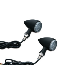 PartzBiz HD KA2509 - ไฟเลี้ยวหลังสไตล์ตอร์ปิโดสีดำด้าน Kuryakyn LED PartzBiz HD KA2509 - ไฟเลี้ยวหลังสไตล์ตอร์ปิโดสีดำด้าน Kuryakyn LED