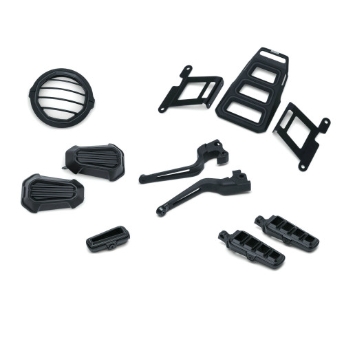 PartzBiz HD: 4411928-Kuryakyn Satin Black Complete Dillinger Product Kit for Harley Sportster XL XL Sportster Sporty