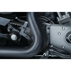 PartzBiz HD KA6555 - Kuryakyn Satin Black Mesh Front Pulley Cover สำหรับ Harley Sportster XL 04-17 | 6555 PartzBiz HD KA6555 - Kuryakyn Satin Black Mesh Front Pulley Cover สำหรับ Harley Sportster XL 04-17 | 6555