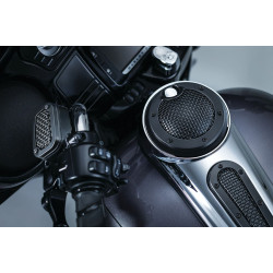 PartzBiz HD KA6506 - Kuryakyn Satin Black Mesh Grill Dash Insert สำหรับ Harley Street / Road Glide 08-17 | 6506