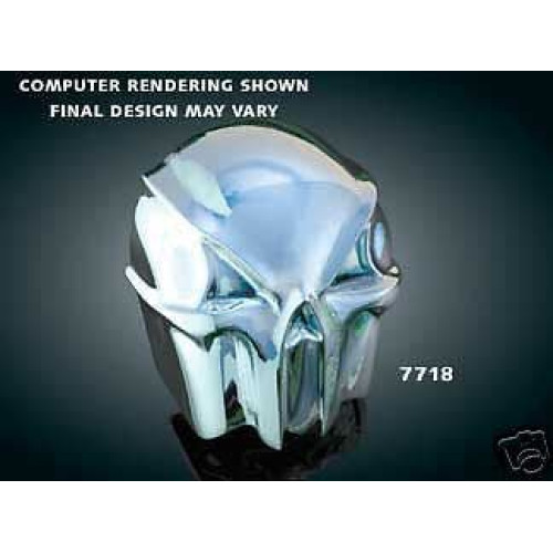 PartzBiz HD: 4411910-Kuryakyn 7718 Chrome Skull Horn Cover Harley Cow Bell Horn Cover 92-18