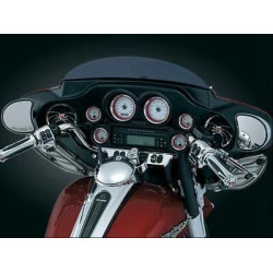 PartzBiz HD KA3782 - Kuryakyn Chrome Small 2 ” Deluxe Gauge Bezels Rings สำหรับ Harley FLH/T 86-13 | 3782