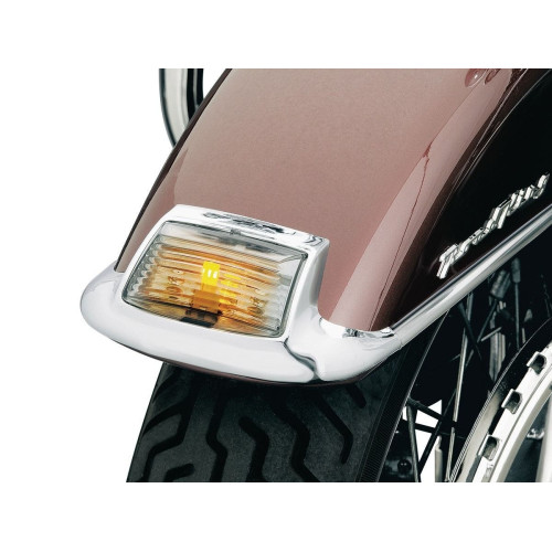 PartzBiz HD: 4411875-Kuryakyn 4824 Smoke Fender Tip Lens & Bulb Kit Harley Touring & Heritage
