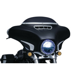 PartzBiz HD KA6903 - Kuryakyn Chrome Tri-Line Fairing Accents for 14-20 Harley Touring & Trike