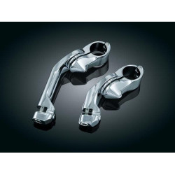 PartzBiz HD KA7585 - Kuryakyn Chrome Tall Rider Tour Tech Cruise 1/4" Mounts (Short) 4" Trident Pegs | 7585 PartzBiz HD KA7585 - Kuryakyn Chrome Tall Rider Tour Tech Cruise 1/4" Mounts (Short) 4" Trident Pegs | 7585