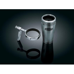 PartzBiz HD KA1463 - ที่วางเครื่องดื่ม Kuryakyn Universal Perch พร้อมแก้วมัคสแตนเลส | 1463