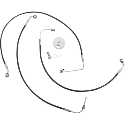 PartzBiz HD DS17416244 - La Choppers Black Stainless Brake Line Kit 15-17 Apes Harley ABS Softail 18-Up PartzBiz HD DS17416244 - La Choppers Black Stainless Brake Line Kit 15-17 Apes Harley ABS Softail 18-Up