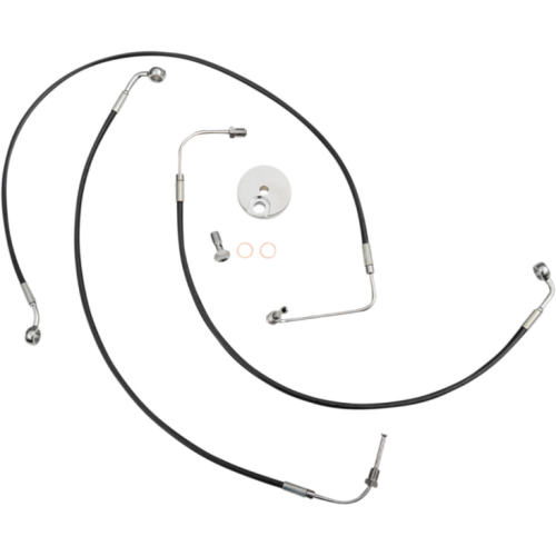 PartzBiz HD: 4411675-La Choppers Black Stainless Brake Line Kit 18-20 Apes Harley ABS Softail 18-Up PartzBiz HD: 4411675-La Choppers Black Stainless Brake Line Kit 18-20 Apes Harley ABS Softail 18-Up