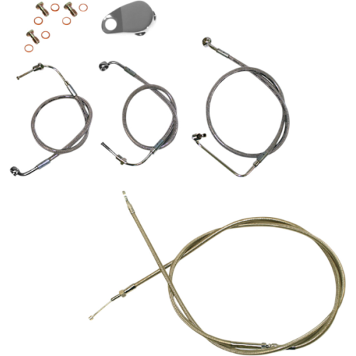 PartzBiz HD: 4411639-LA Choppers 12-14 Stock Mini Ape Hanger DD Cables Line Kit Harley Softail 18-Up