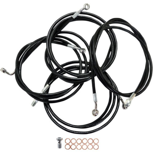 PartzBiz HD: 4411648-La Choppers Black Vinyl Handlebar Cable Kit '13 CVO & '14 Harley FLH - 18"-20" - LA-8052KT-19B PartzBiz HD: 4411648-La Choppers Black Vinyl Handlebar Cable Kit '13 CVO & '14 Harley FLH - 18"-20" - LA-8052KT-19B