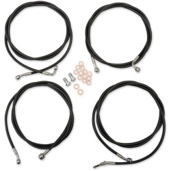 PartzBiz HD DS06101929 - LA Choppers Black Vinyl Standard Mini Ape Extended Cable Kit ABS FLHT/X 17 | LA-8054KT-08B PartzBiz HD DS06101929 - LA Choppers Black Vinyl Standard Mini Ape Extended Cable Kit ABS FLHT/X 17 | LA-8054KT-08B