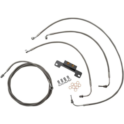 PartzBiz HD: 4411655-LA Choppers Cable Brake Line Kit 12-14 Mini Apes Stainless No ABS Harley M8 17-Up PartzBiz HD: 4411655-LA Choppers Cable Brake Line Kit 12-14 Mini Apes Stainless No ABS Harley M8 17-Up