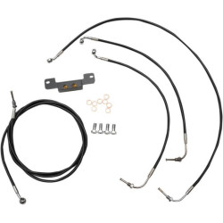 PartzBiz HD DS06620202 - LA Choppers Cable Brake Line Kit 15-17 Mini Apes Black No ABS Harley M8 17-Up PartzBiz HD DS06620202 - LA Choppers Cable Brake Line Kit 15-17 Mini Apes Black No ABS Harley M8 17-Up